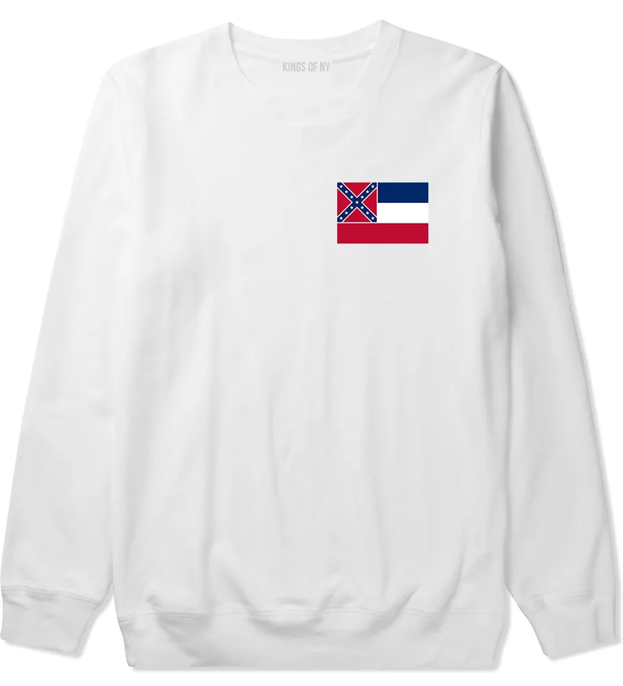 Mississippi State Flag MS Chest Mens Crewneck Sweatshirt