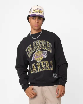 Mitchell & Ness Los Angeles Lakers Ivy Arch Crewneck Faded Black