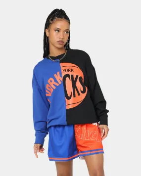 Mitchell & Ness Women's New York Knicks Big Face 5.0 Crewneck Blue