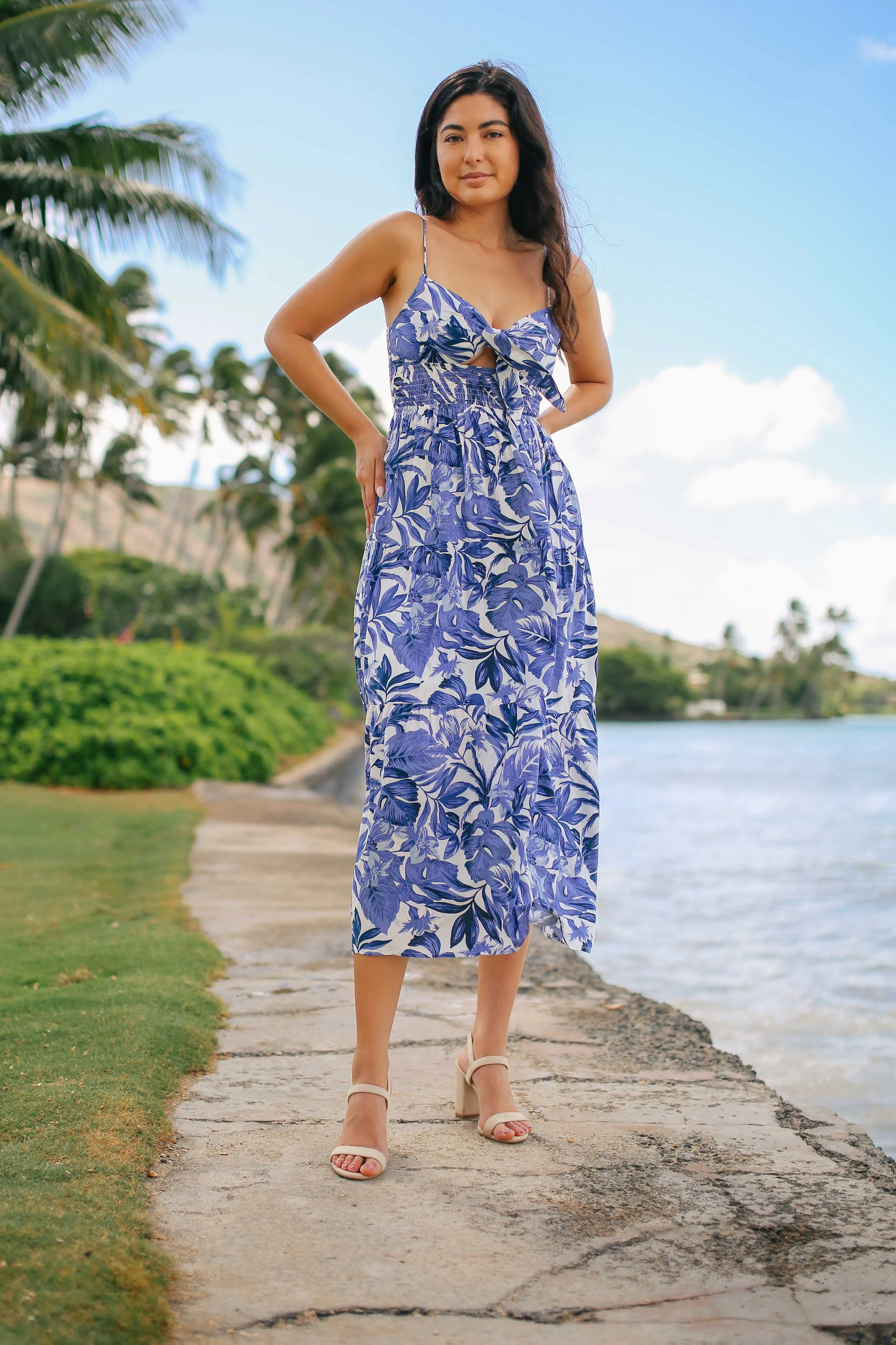 Monstera Tiered Maxi Dress