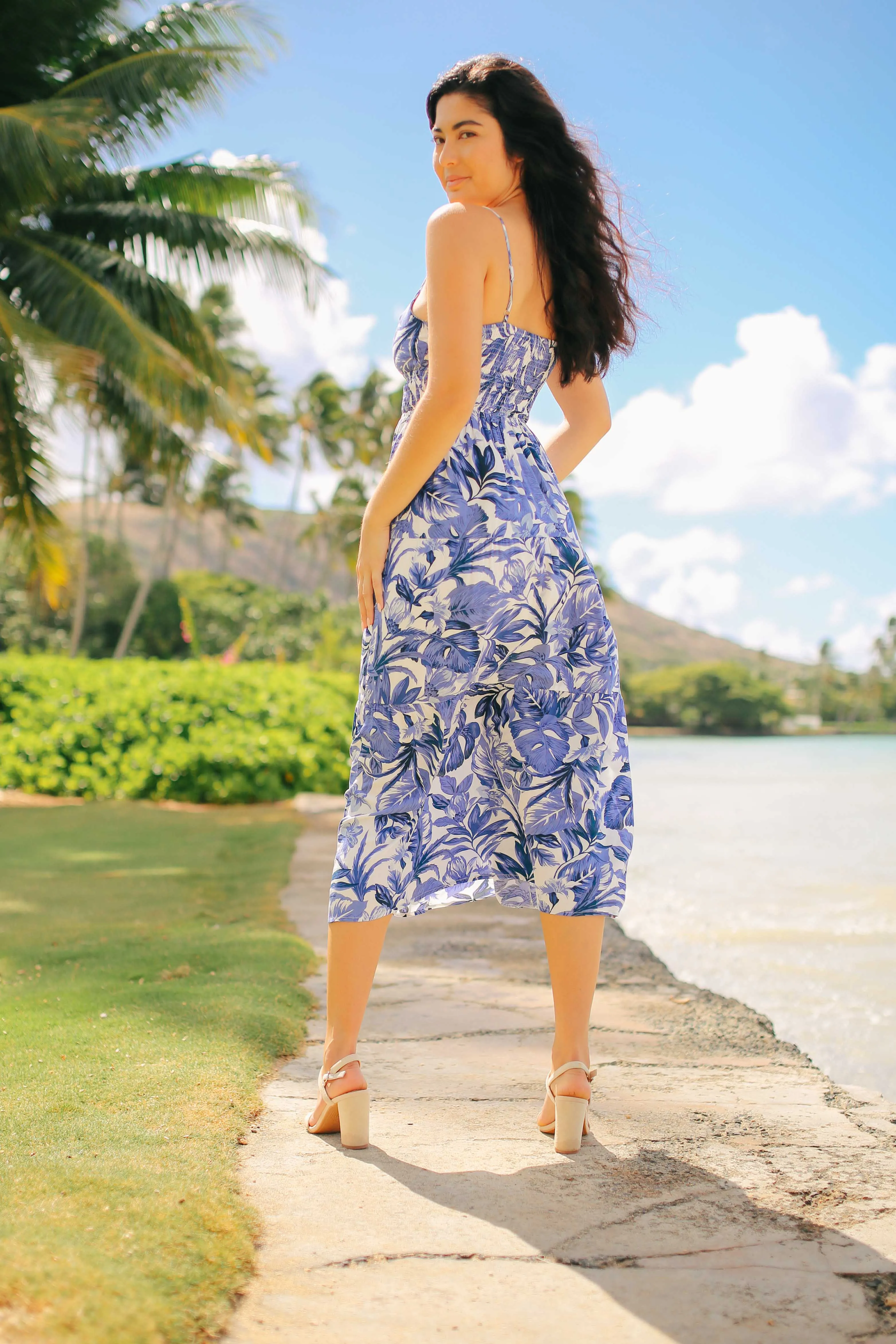 Monstera Tiered Maxi Dress