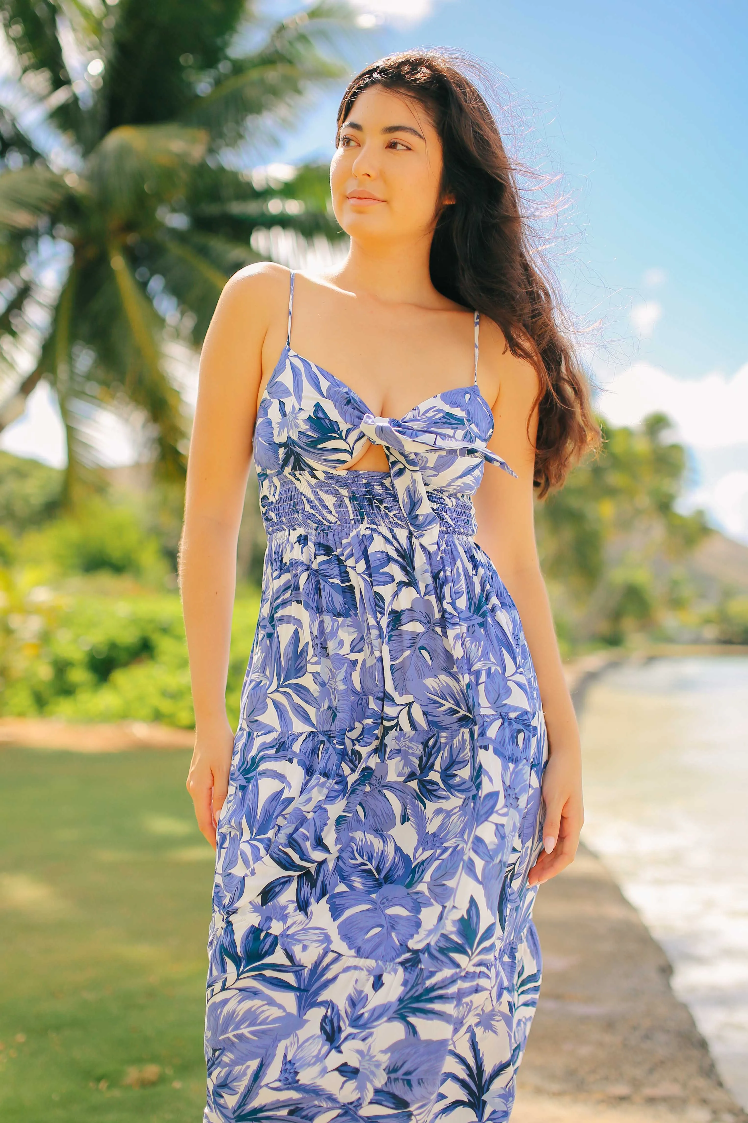 Monstera Tiered Maxi Dress