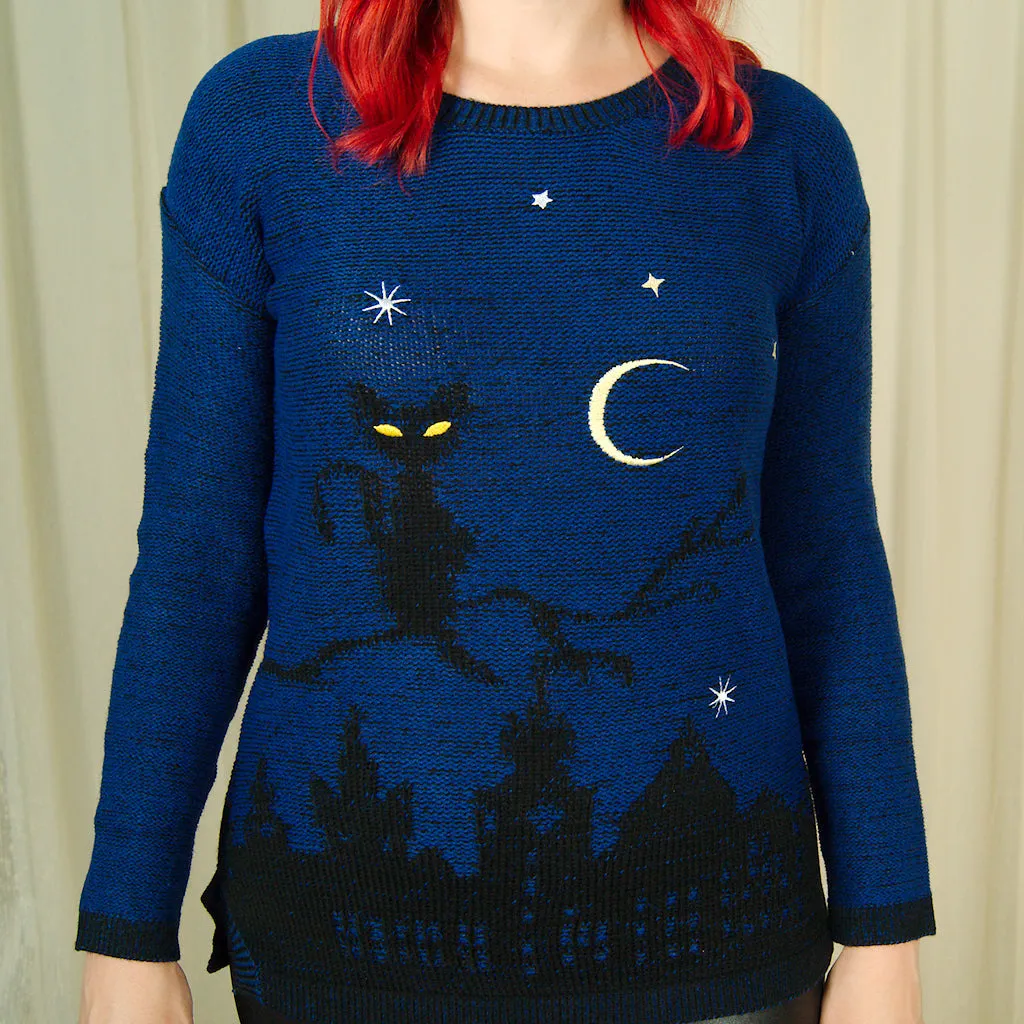 Moonlit Cat in a Tree Sweater