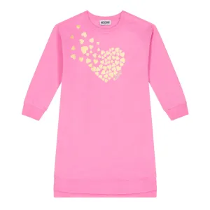 Moschino Gold Hearts Pink Dress