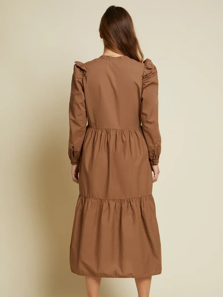 Nation LTD - Dalia Victorian Dress in Cocoa