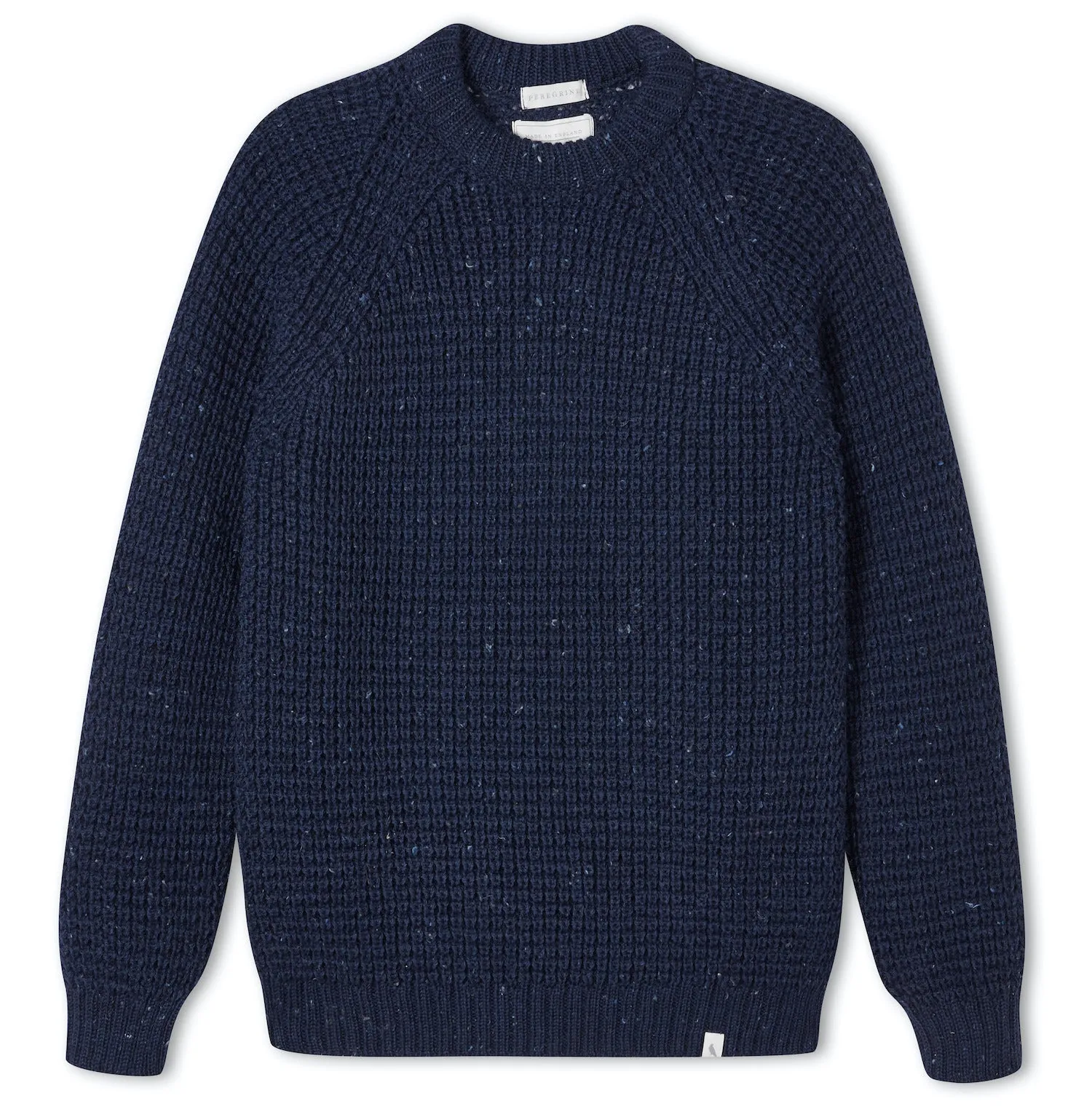 Navy Waffle Crew Neck Jumper