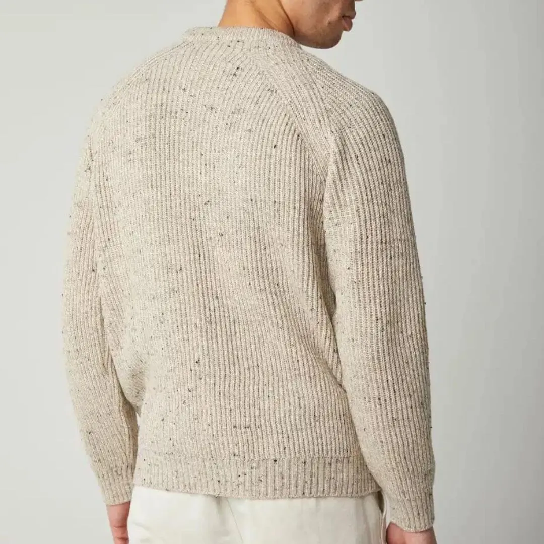 Oatmeal Ford Wool Crewneck Jumper