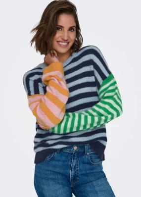 Only - Colour Block Striped Jumper