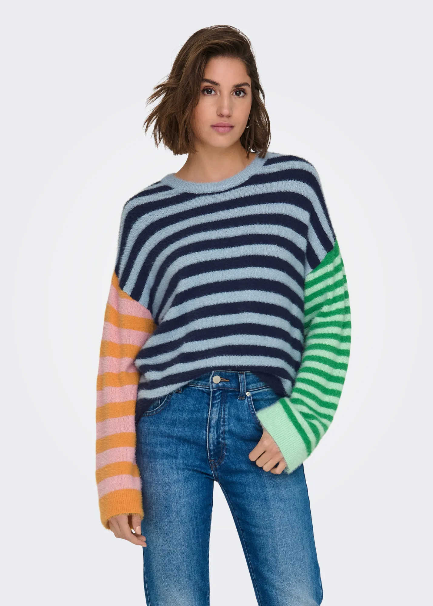 Only - Colour Block Striped Jumper