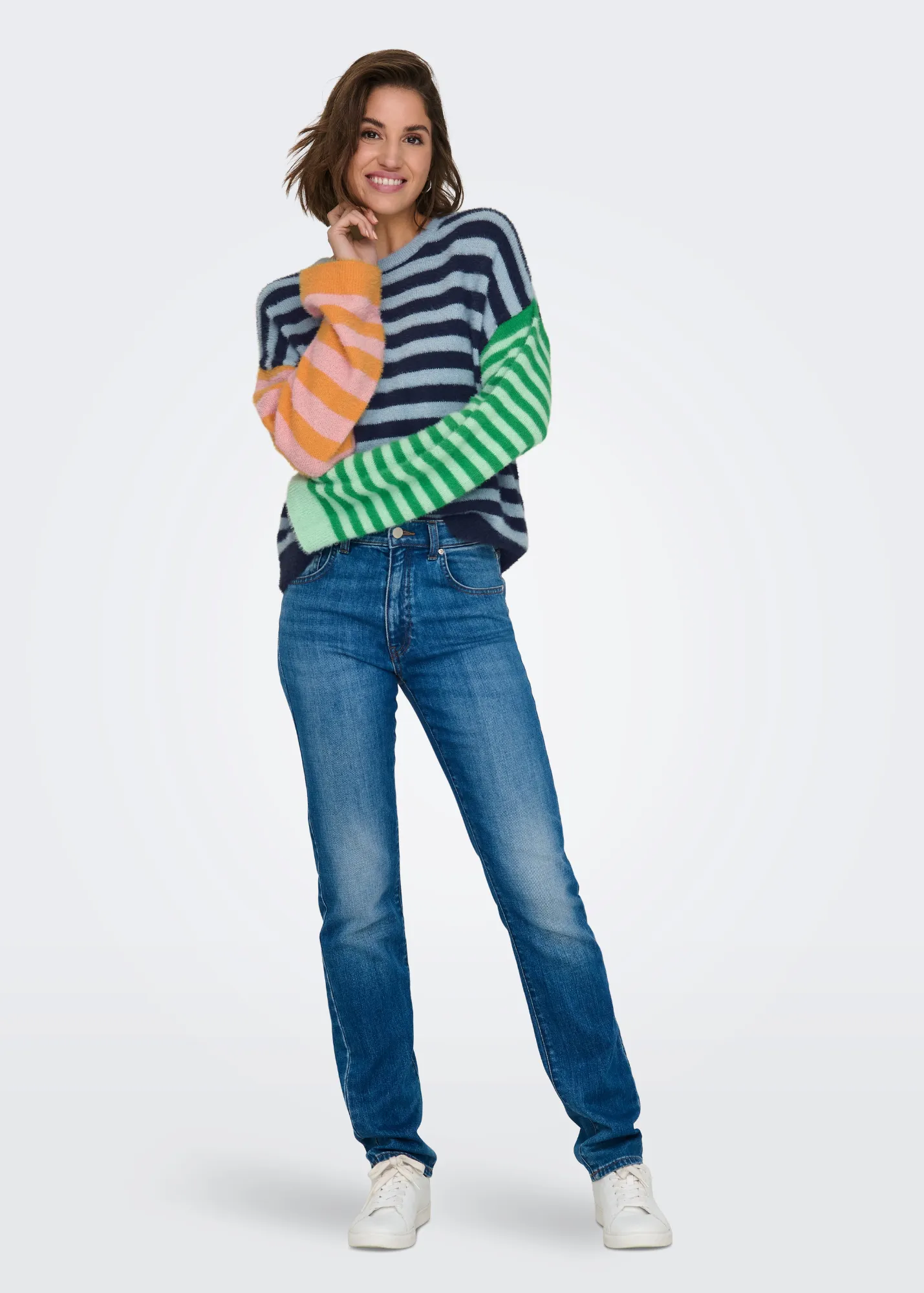 Only - Colour Block Striped Jumper