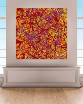 Orange Space  (Print on Canvas)