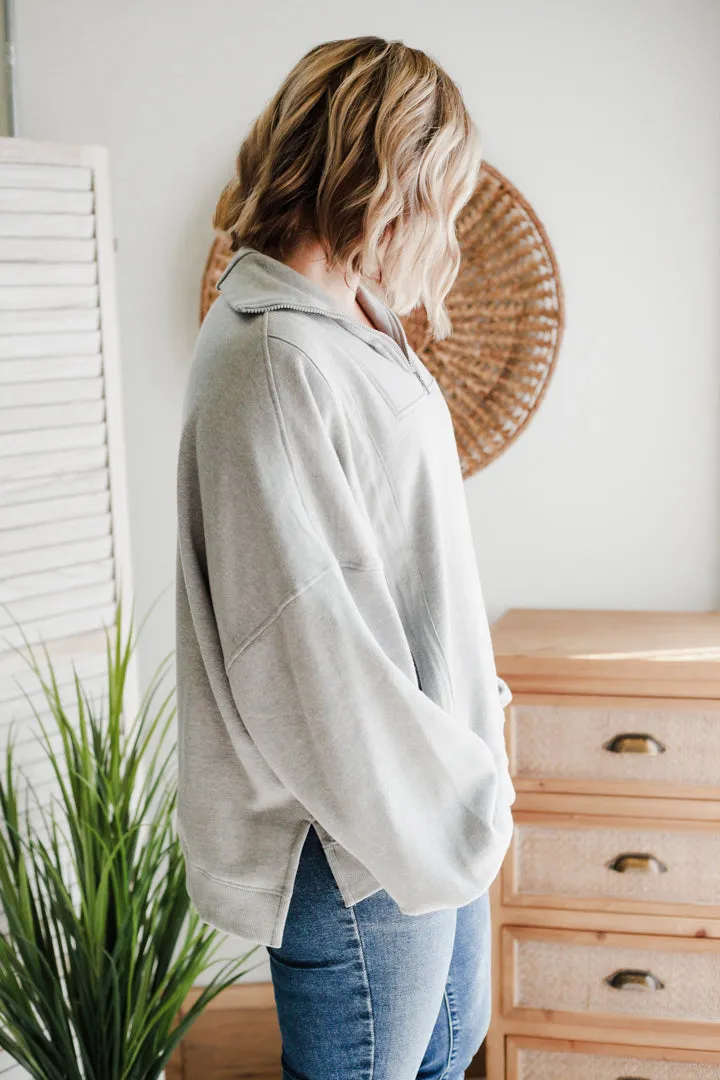 Oversized Half Zip Pullover