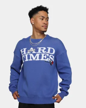 Pas De Mer Hard Times Knit Crewneck Blue