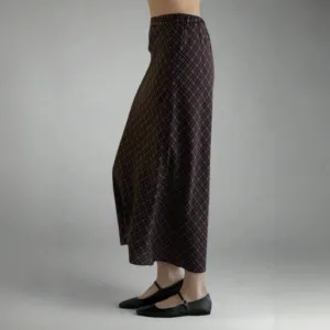 Plaid Maxi Skirt - Purple/Black