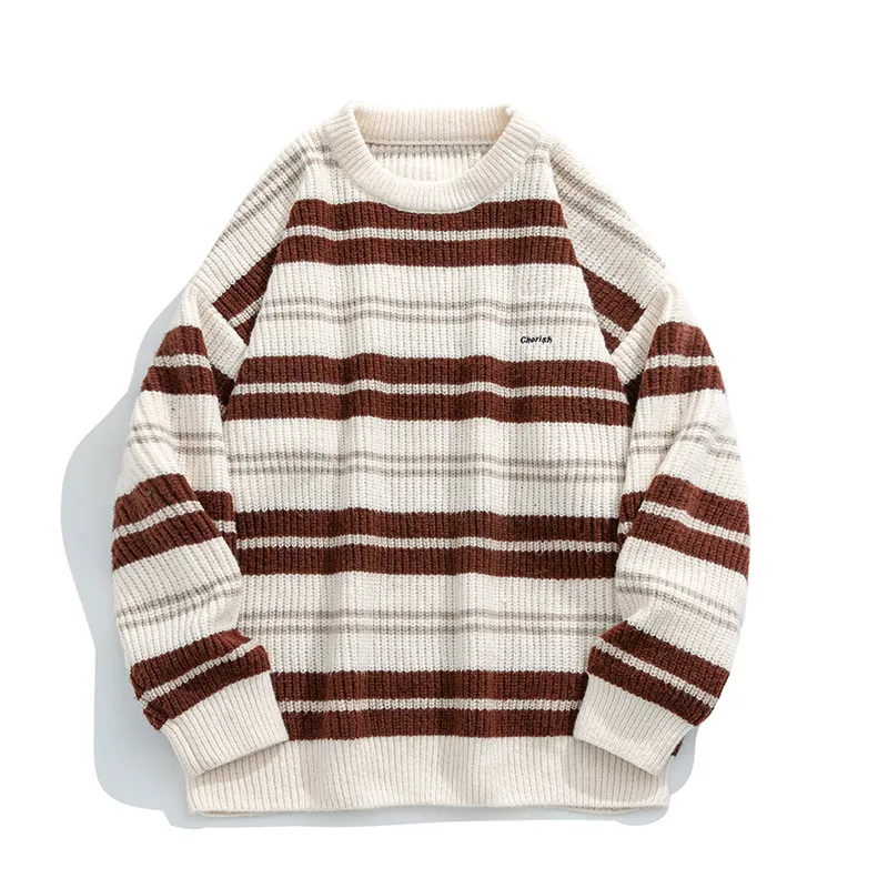 Pologize™ Stripped Loose Fit Knitted Winter Sweatshirt