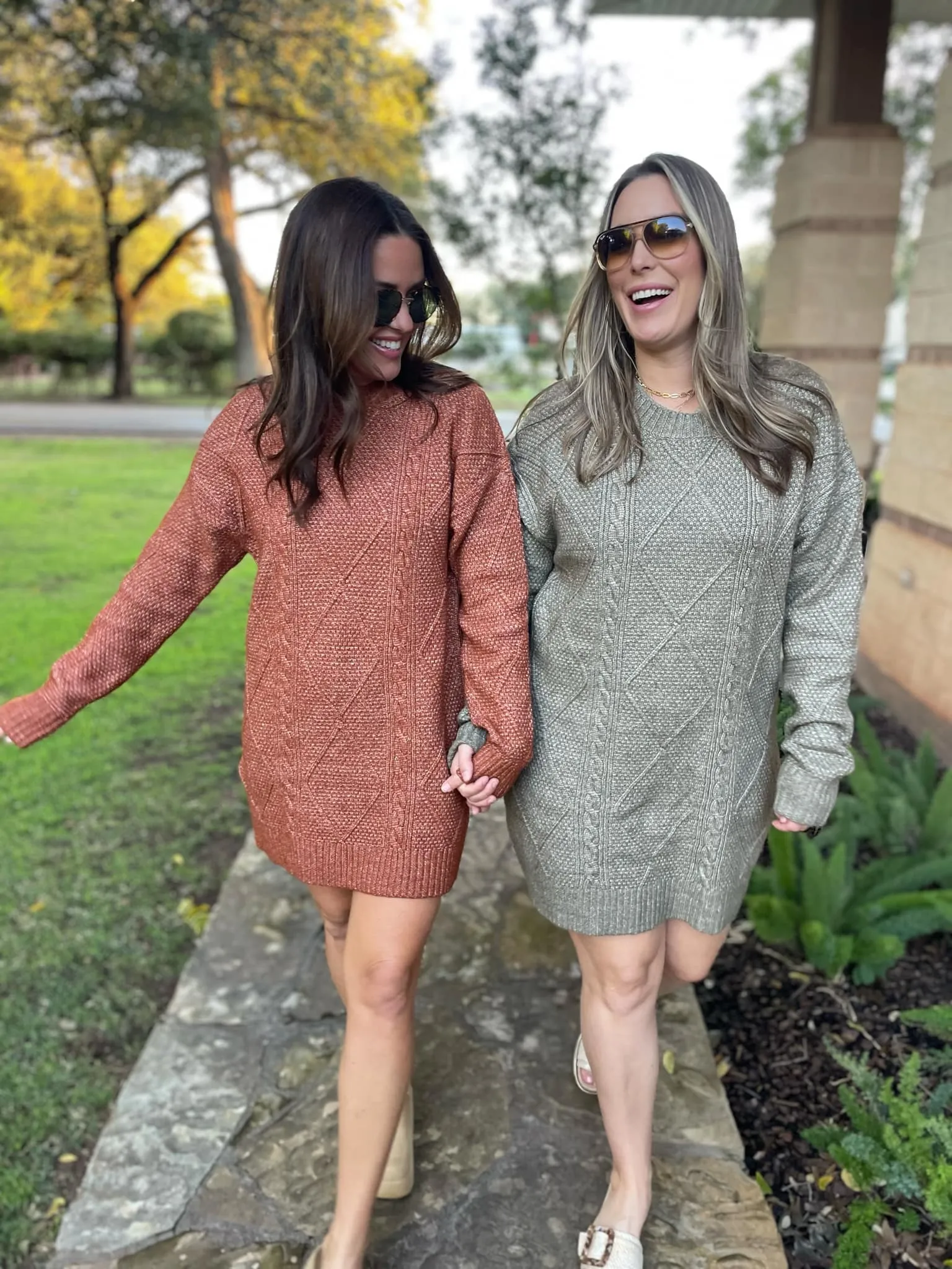 PREORDER: So Delightful Cable Knit Sweater Dress in Four Colors