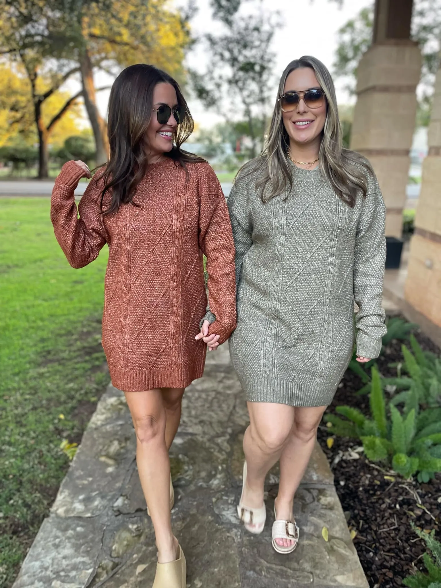 PREORDER: So Delightful Cable Knit Sweater Dress in Four Colors