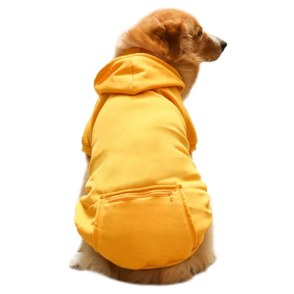 Puppy Dog Hoodie for Small Medium Dogs Hooded Sweatshirt with Pocket Hat Pet Clothes Sweaters Cat Hoodies Coat Winter