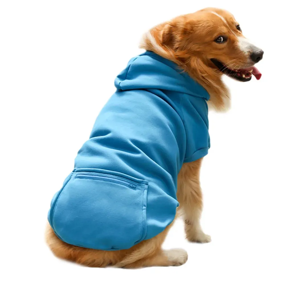 Puppy Dog Hoodie for Small Medium Dogs Hooded Sweatshirt with Pocket Hat Pet Clothes Sweaters Cat Hoodies Coat Winter