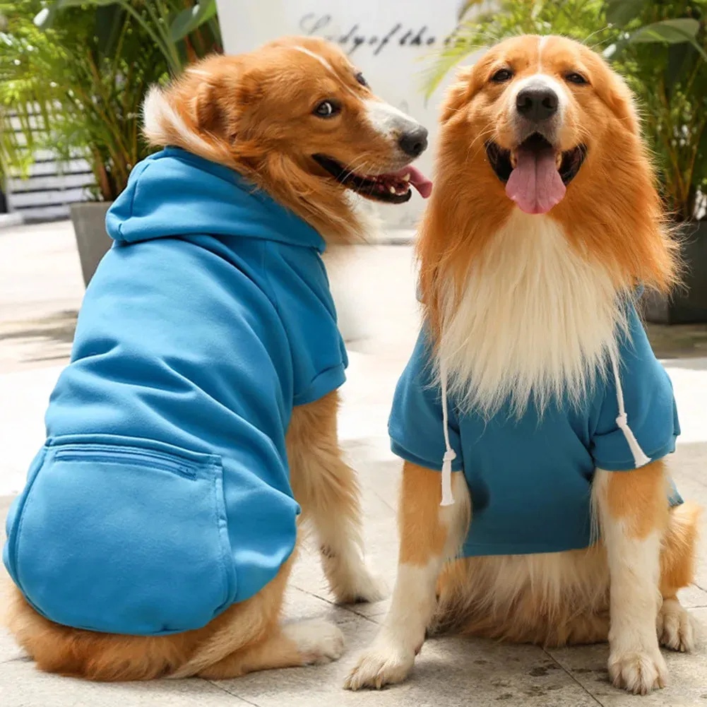 Puppy Dog Hoodie for Small Medium Dogs Hooded Sweatshirt with Pocket Hat Pet Clothes Sweaters Cat Hoodies Coat Winter