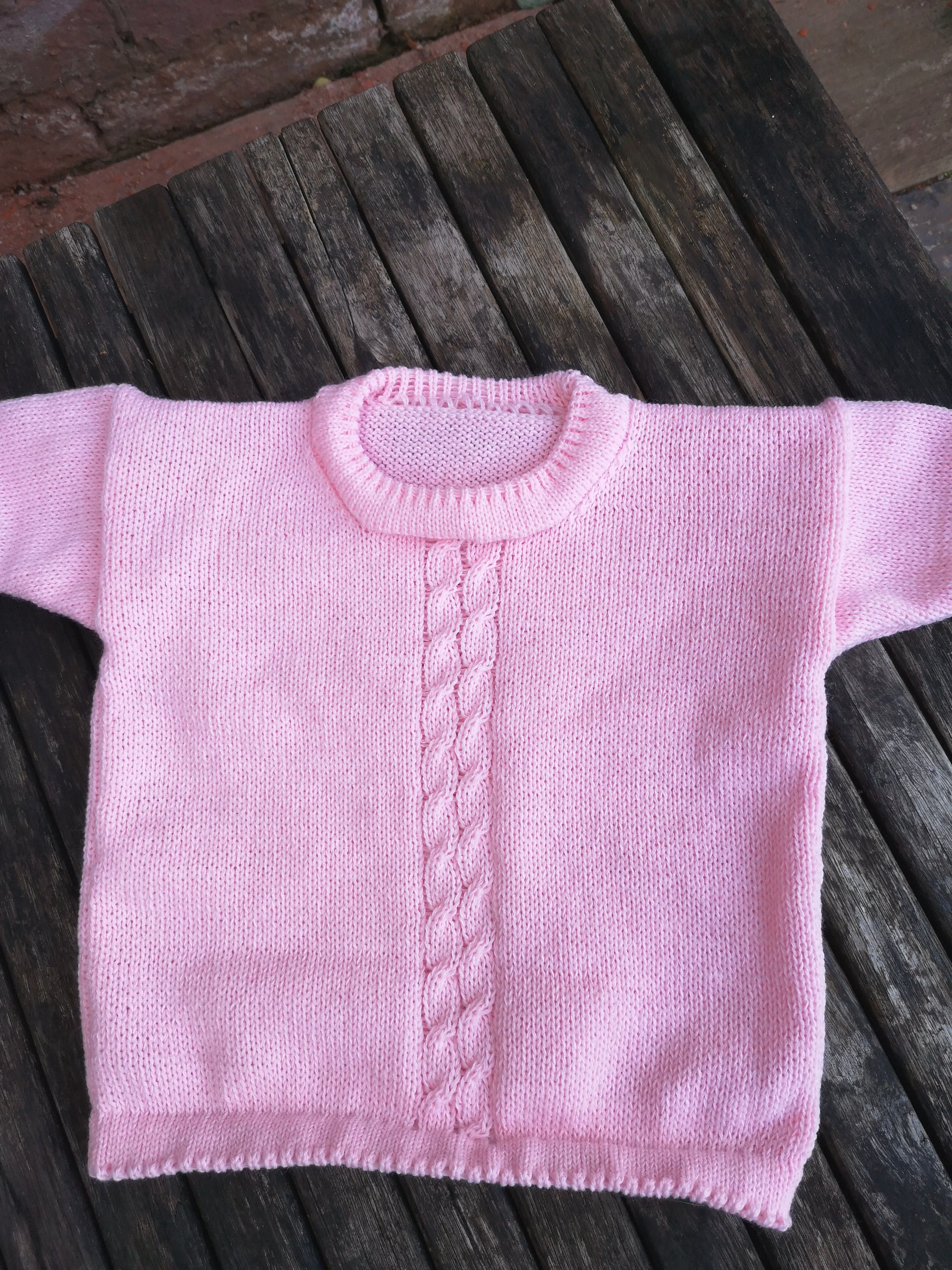 "Amelia" sugar pink, short sleeve t shirt jumper, size 22 inches 56 cm 2/3 years