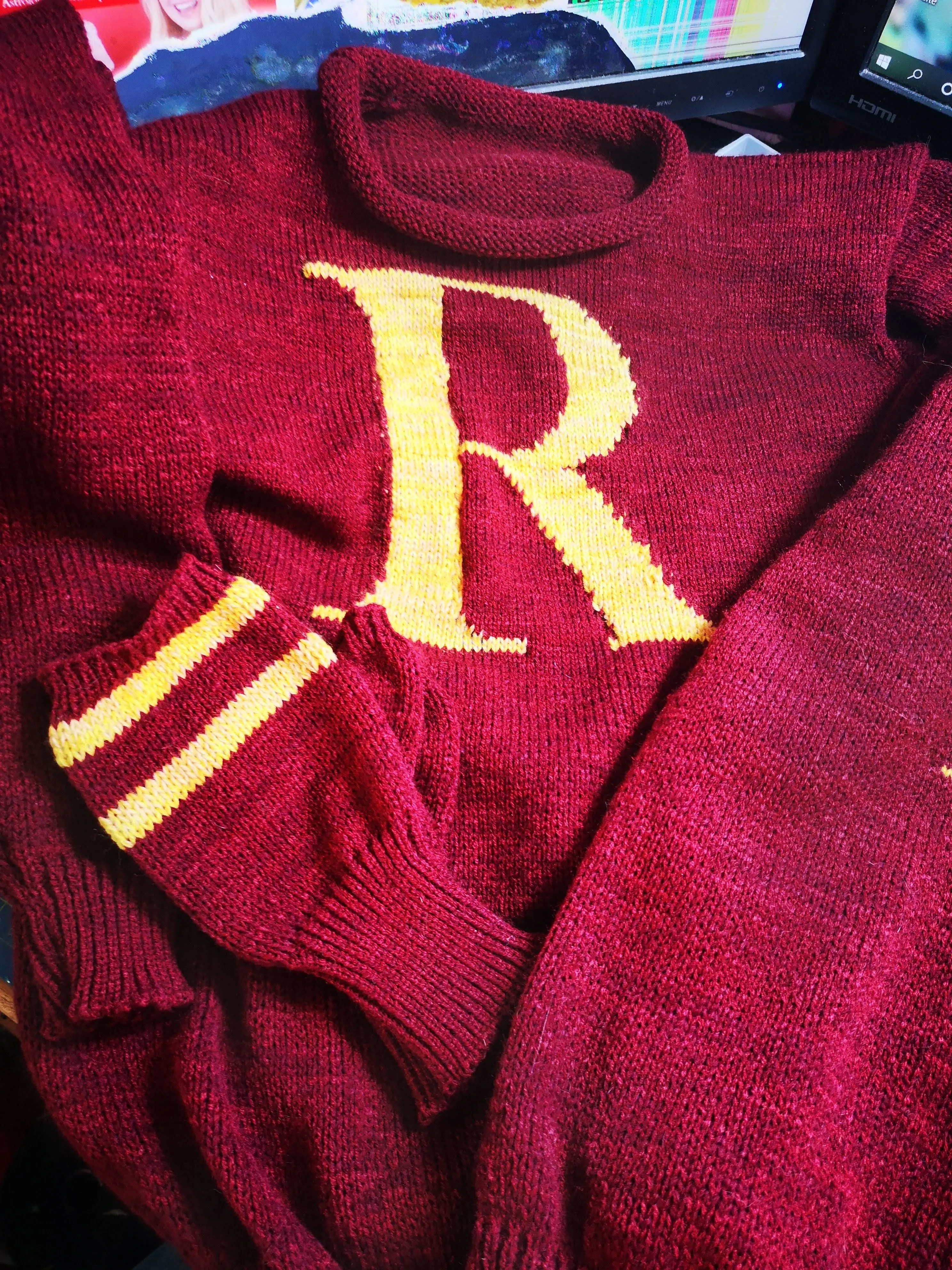 "The Weasley Jumper" Harry & Rons Christmas jumper Unisex, Harry potter inspired.