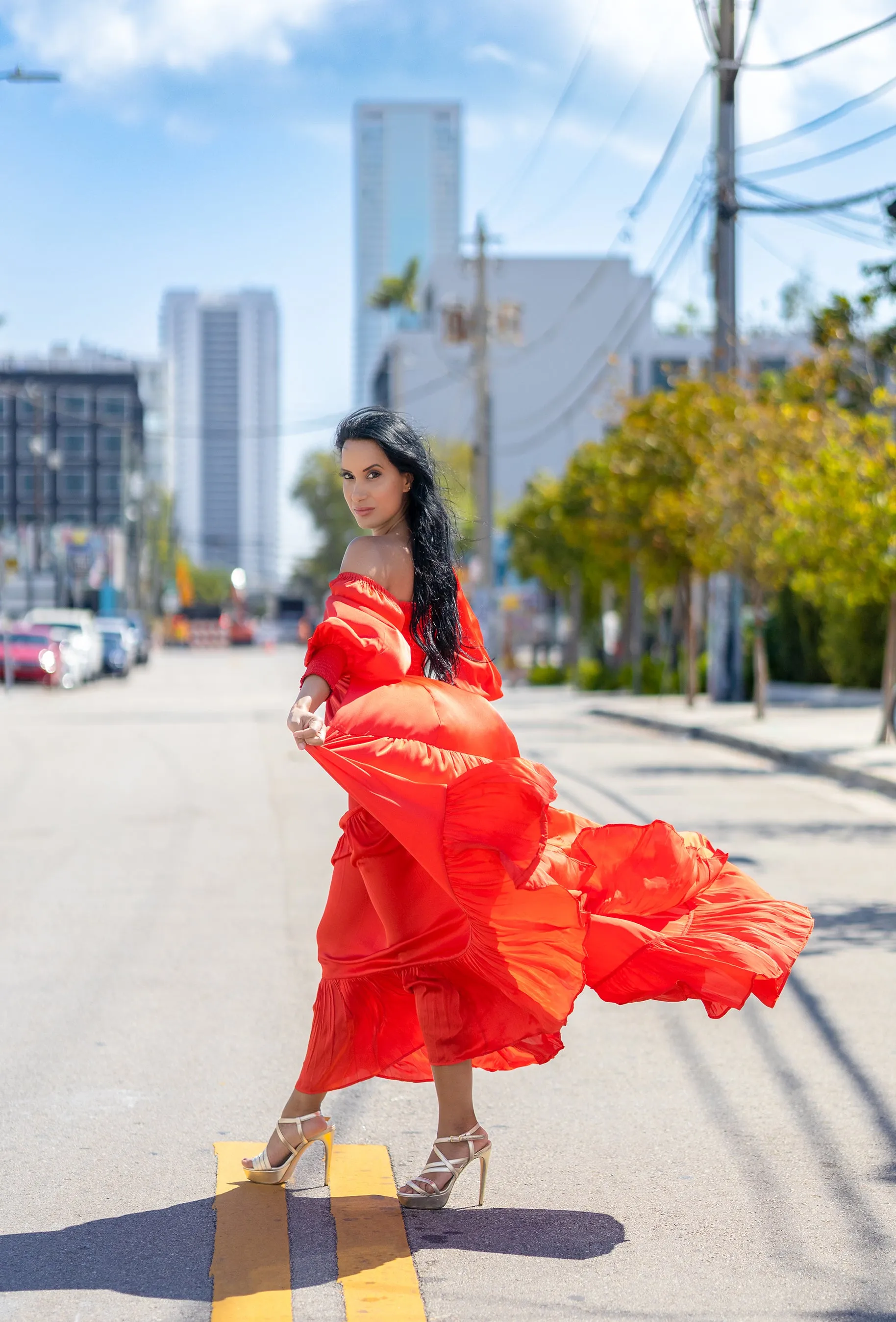 "Universe Awaits" Genesis Maxi Dress, Granada Red