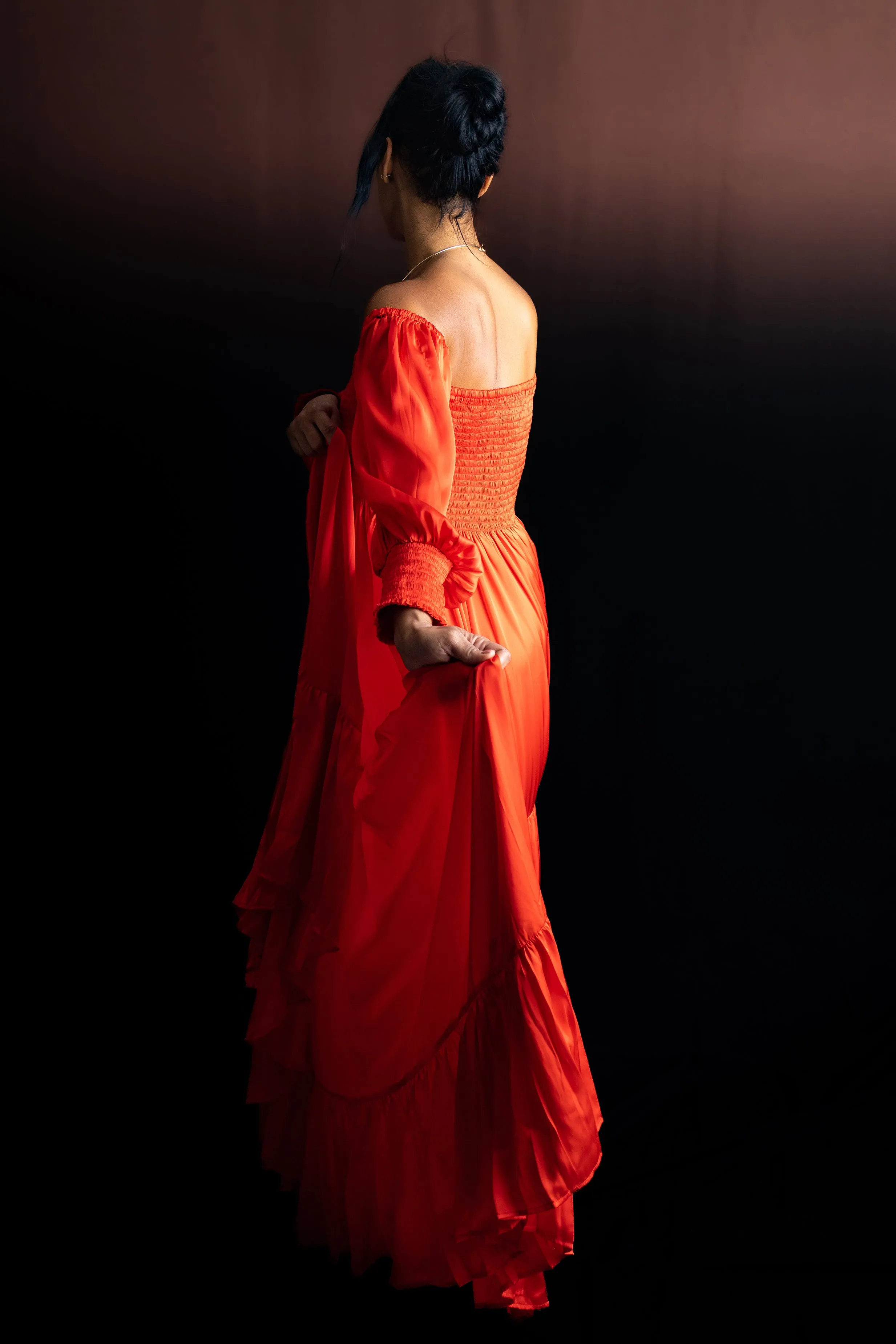 "Universe Awaits" Genesis Maxi Dress, Granada Red