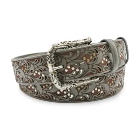 Raft' Paisley Studded London Fog Filigree Prong Belt