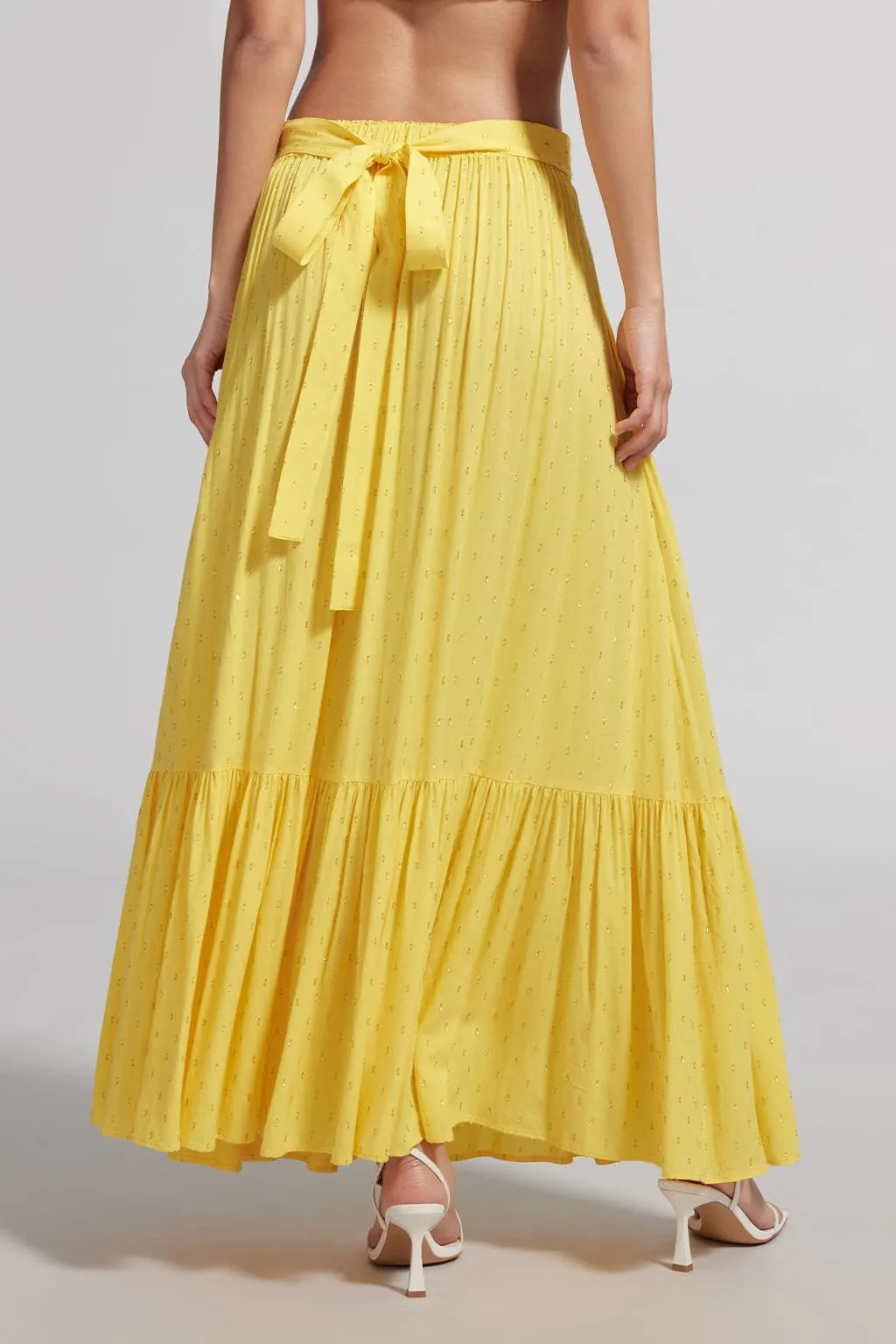 Resort Pleated Maxi Skirt