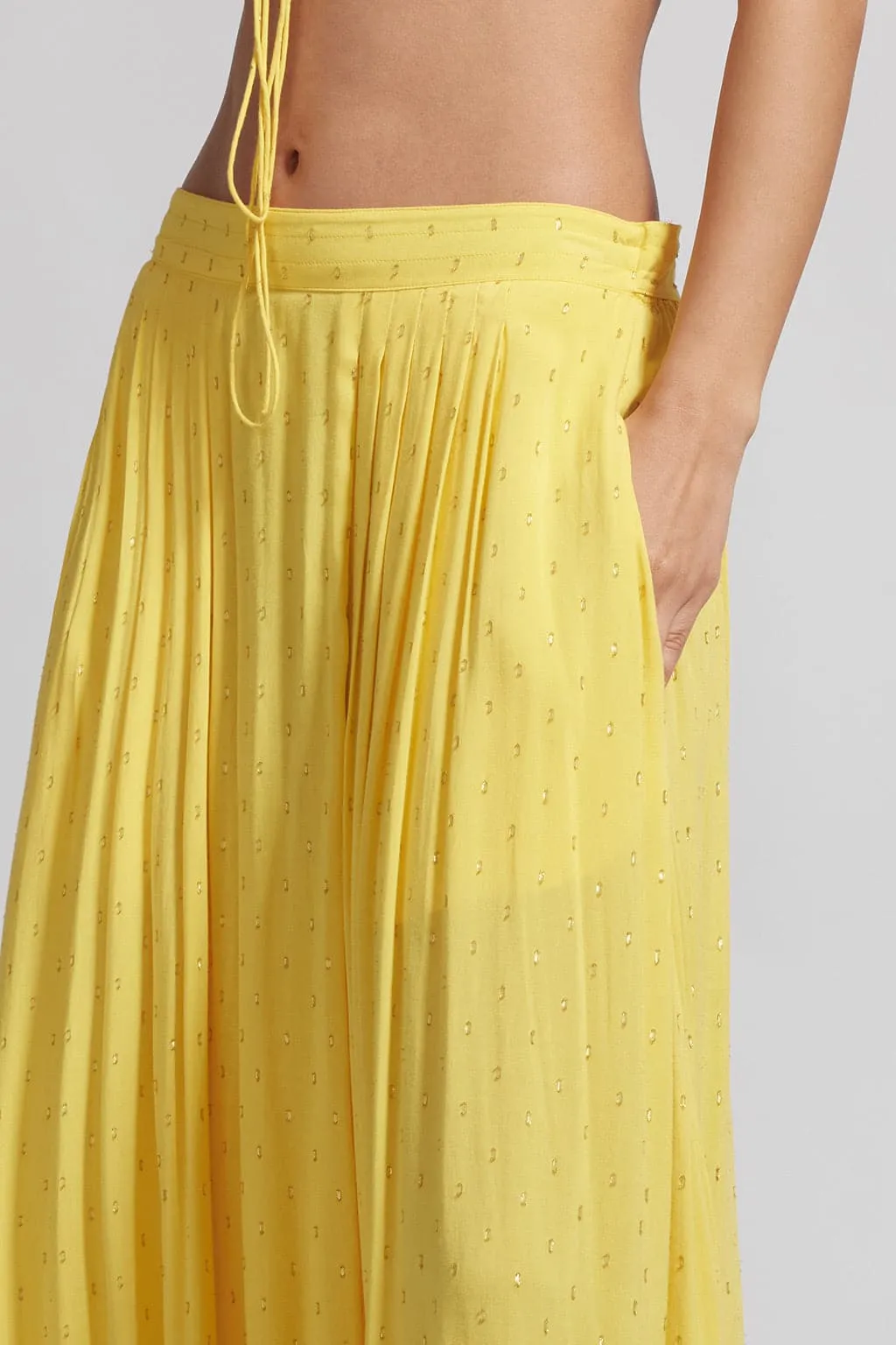 Resort Pleated Maxi Skirt