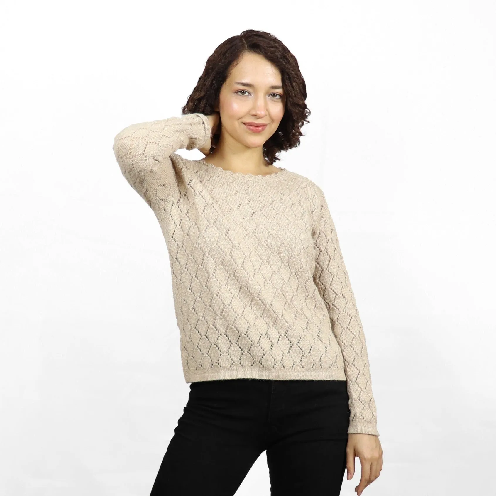 Riverside Laced Baby Alpaca Jumper