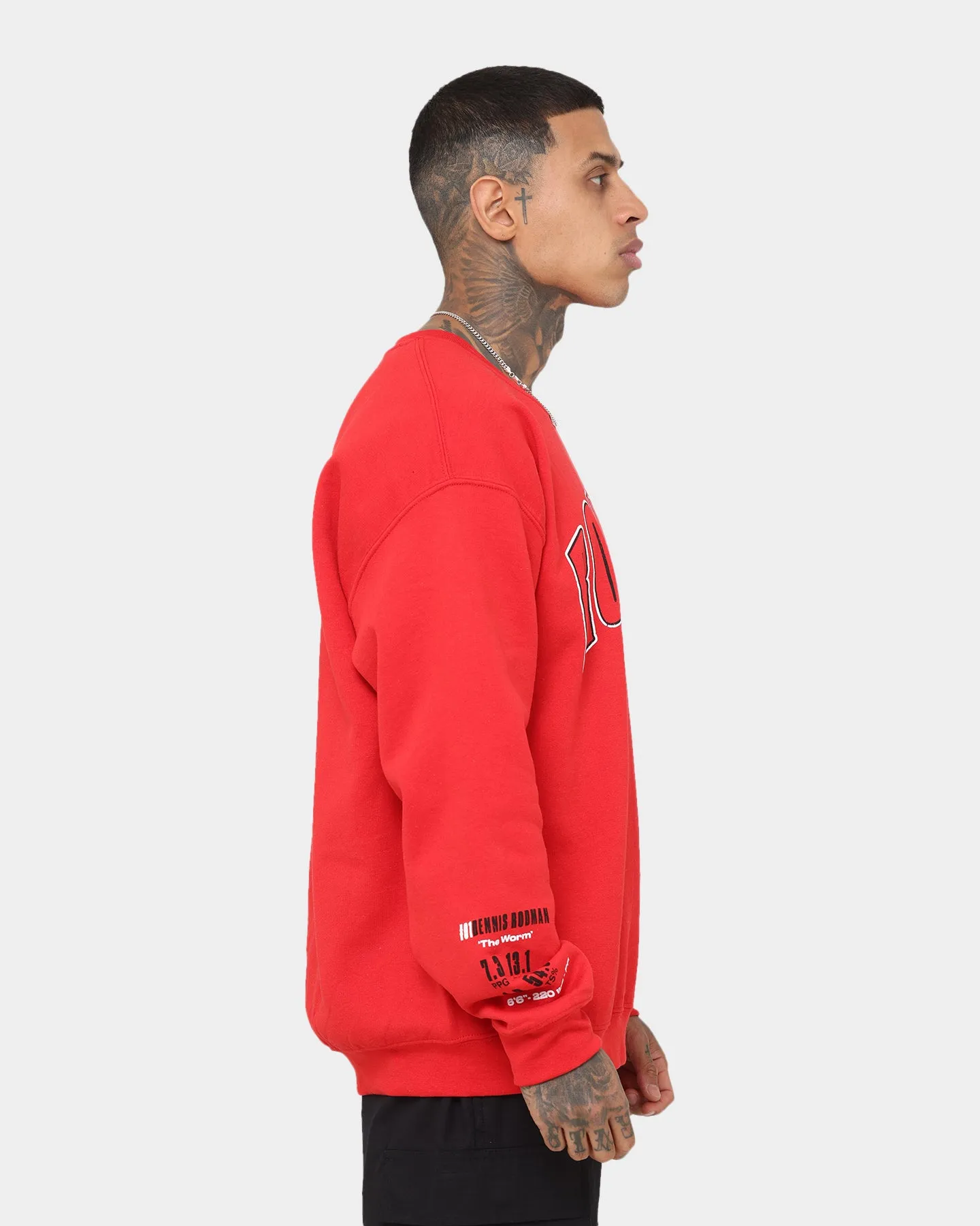 Rodman Brand Rodman Stats Crewneck Red