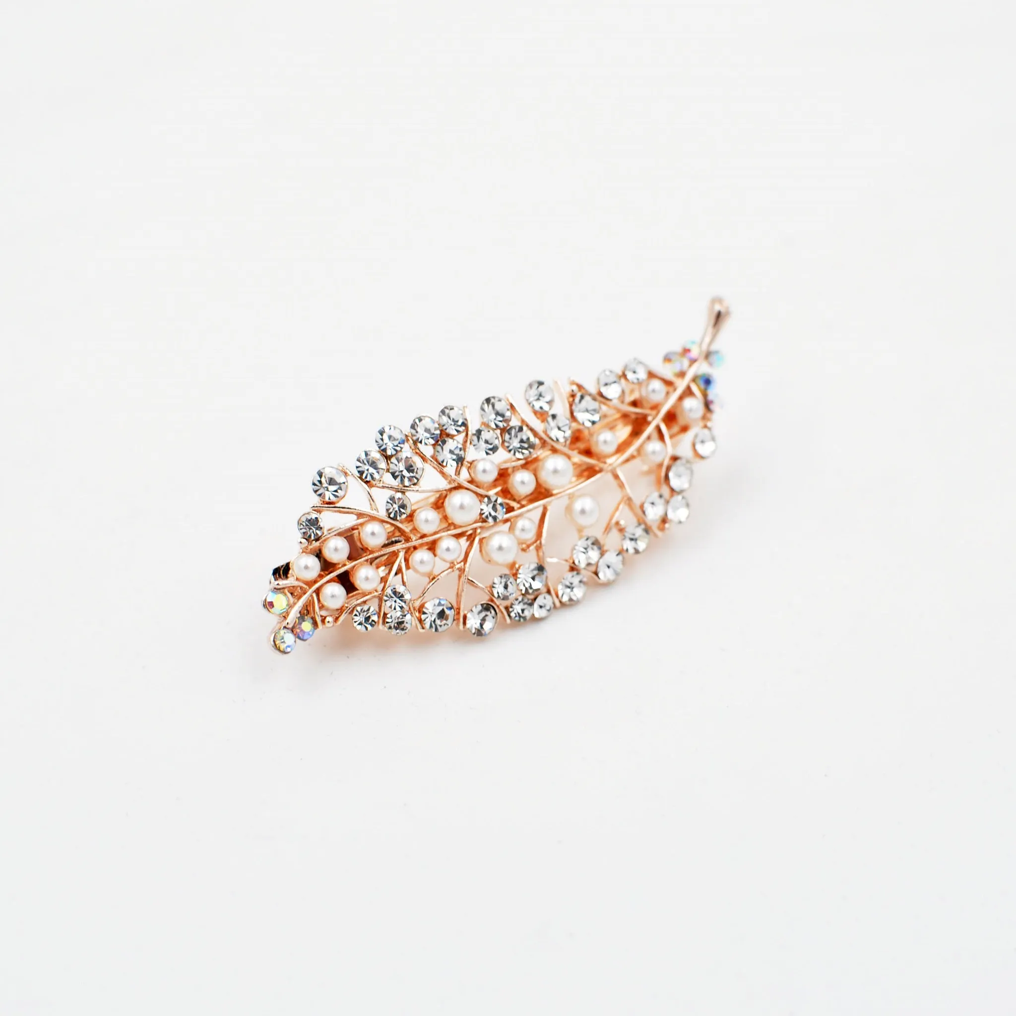 Rose Gold Pearl Hair Clip