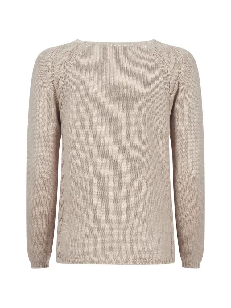 'S Max Mara Crewneck Cable Knit Jumper