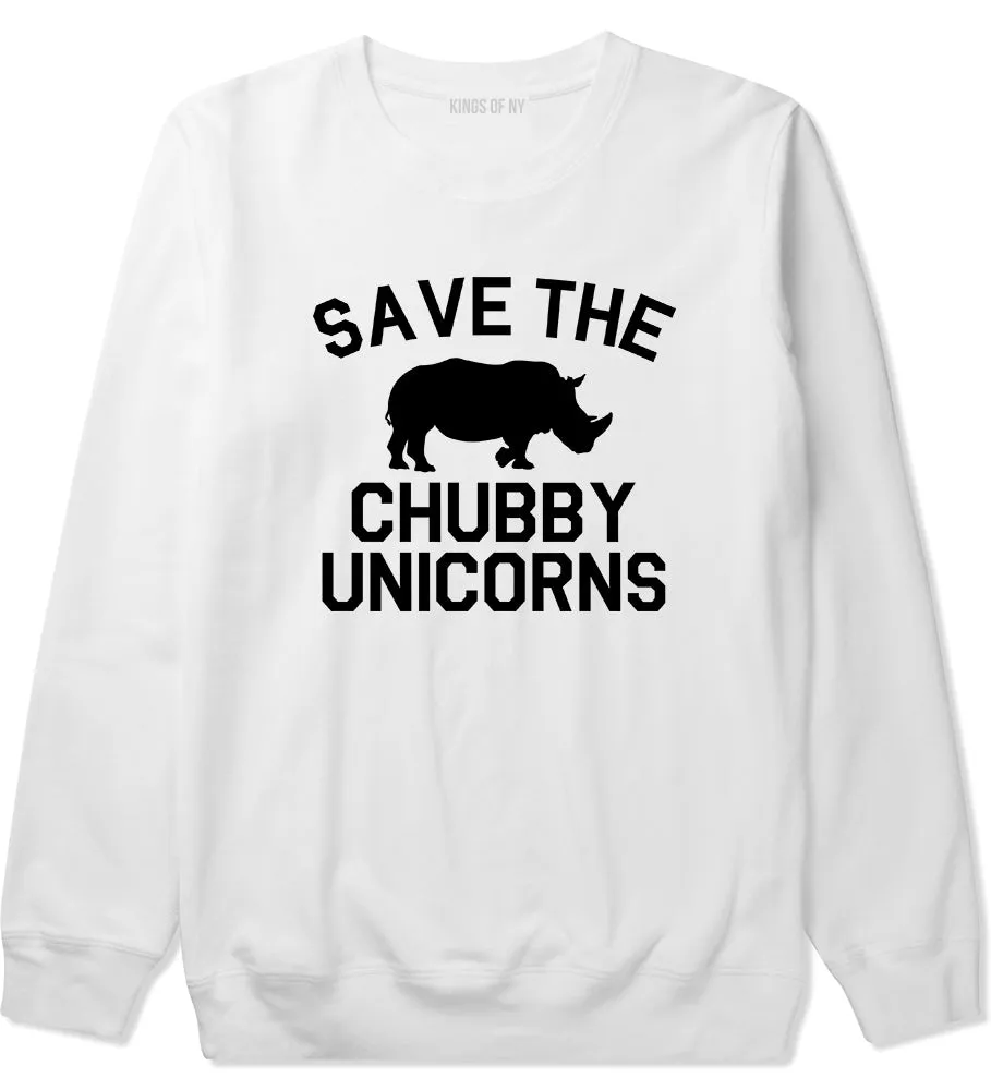 Save The Chubby Unicorns Funny Mens Crewneck Sweatshirt