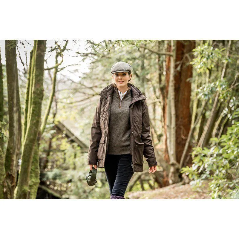 Schoffel Ladies Lambswool Aerobloc 1/4 Zip Neck Jumper - Mole