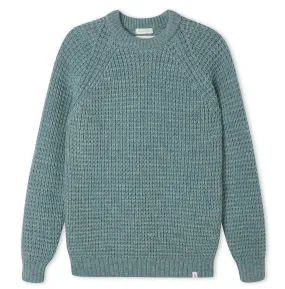 Seafoam Waffle Crew Neck Jumper