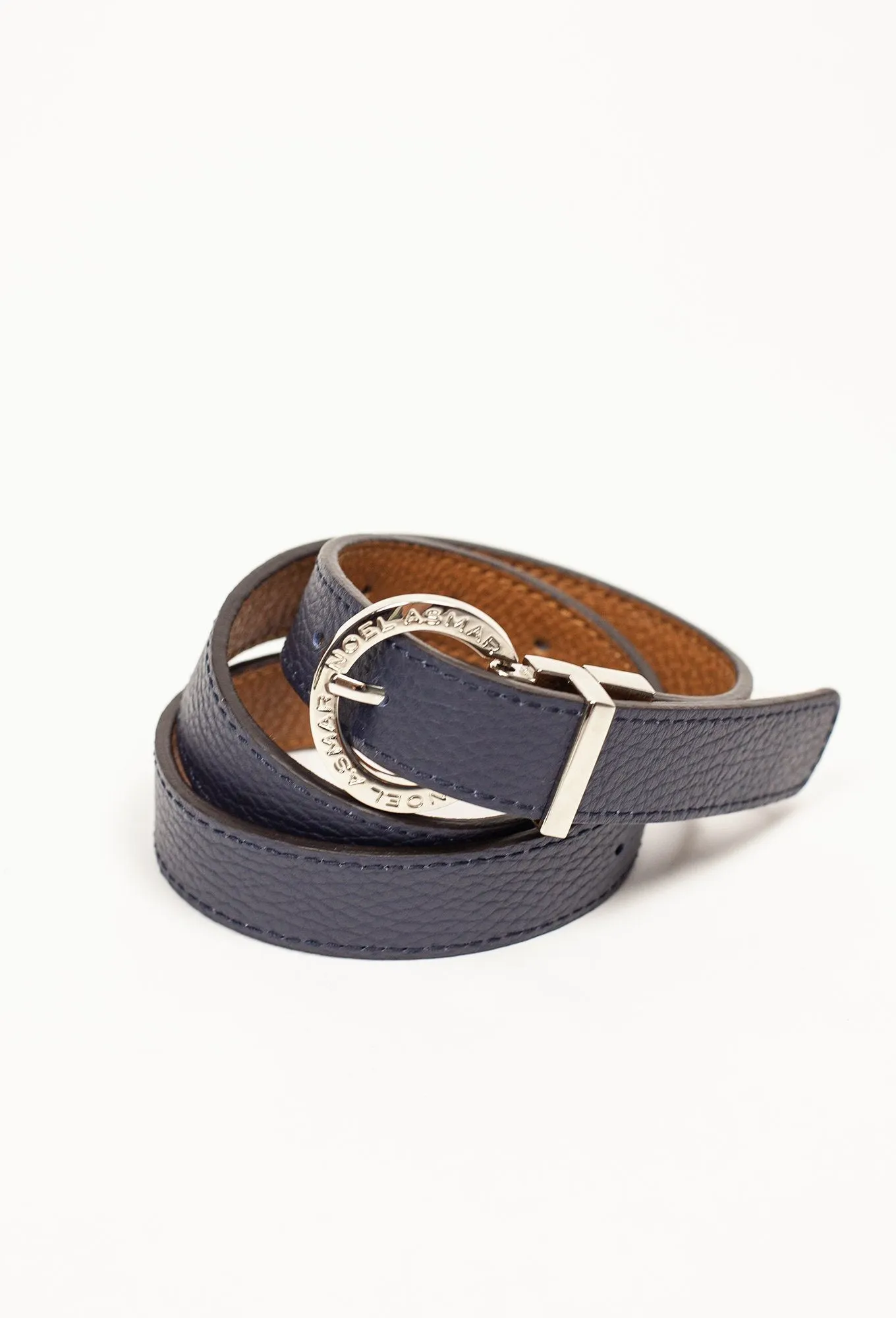 Signature Leather Demi Belt Chrome