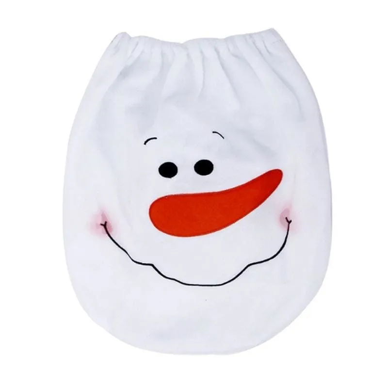 Snowman Santa Claus Toilet Lid Cover