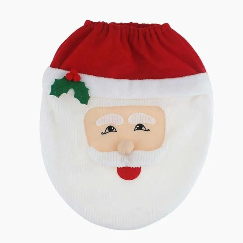 Snowman Santa Claus Toilet Lid Cover