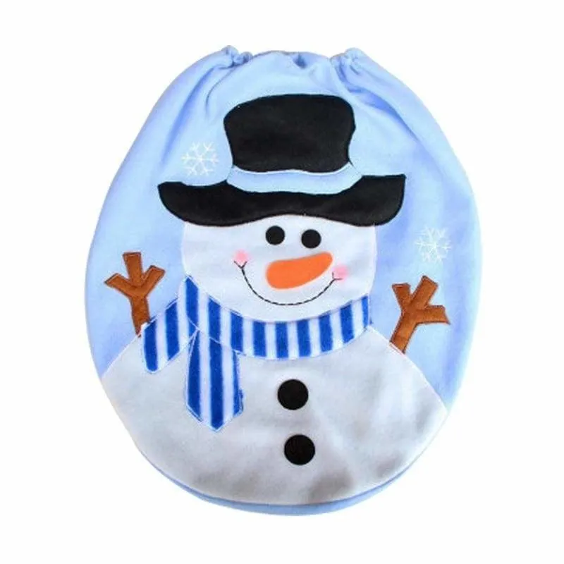 Snowman Santa Claus Toilet Lid Cover