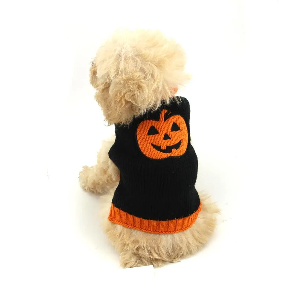 Spooky Pumpkin Pup Sweater by Dog Hugs Cat