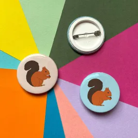 Squirrel - Button Badge