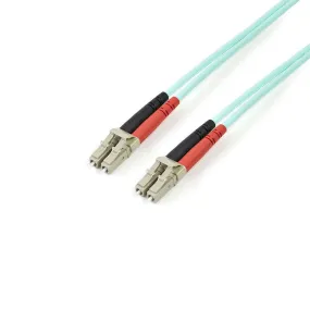 Startech.Com 2M (6Ft) Lc/Upc To Lc/Upc Om3 Multimode Fiber Optic Cable, Full Duplex 50/125Μm Zipcord Fiber Cable, 100G,