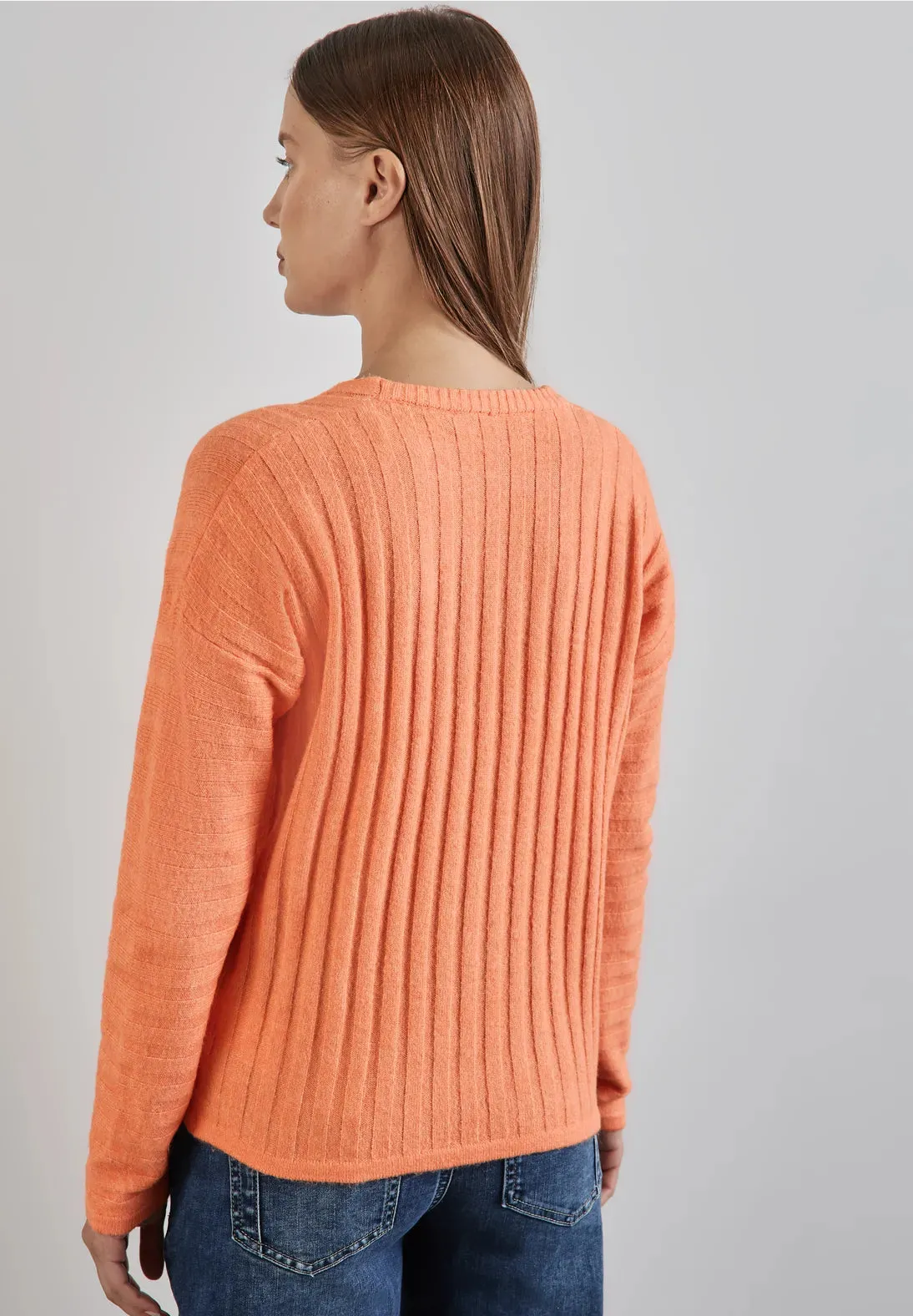 Street One N Neck long sleeve in Peach or Mocha 302901