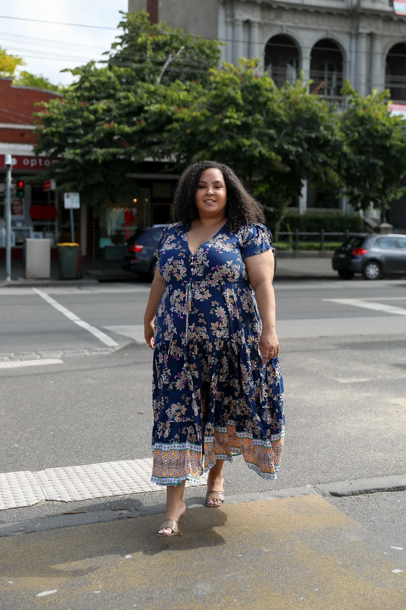 Sunny Maxi Dress - Navy Floral