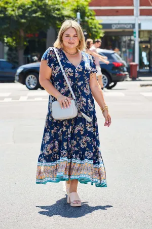 Sunny Maxi Dress - Navy Floral