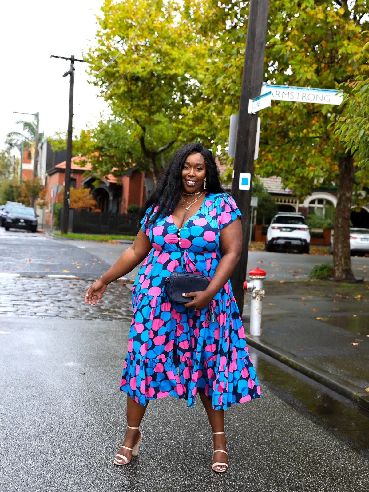 Sunny Maxi Dress - Pink Print