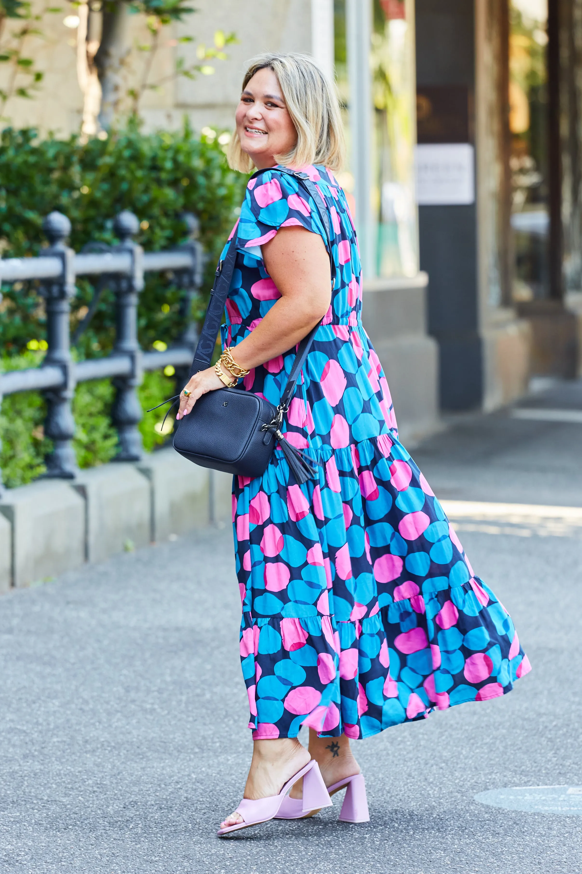 Sunny Maxi Dress - Pink Print